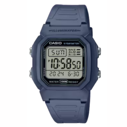Casio General W-800H-2AV Digital Blue Resin Band Men Watch